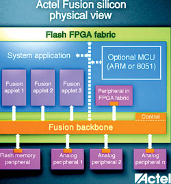 Figure 5. Actel Fusion technology physical view